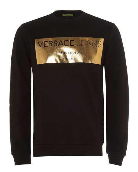 versace black crewneck|versace crew neck sweater.